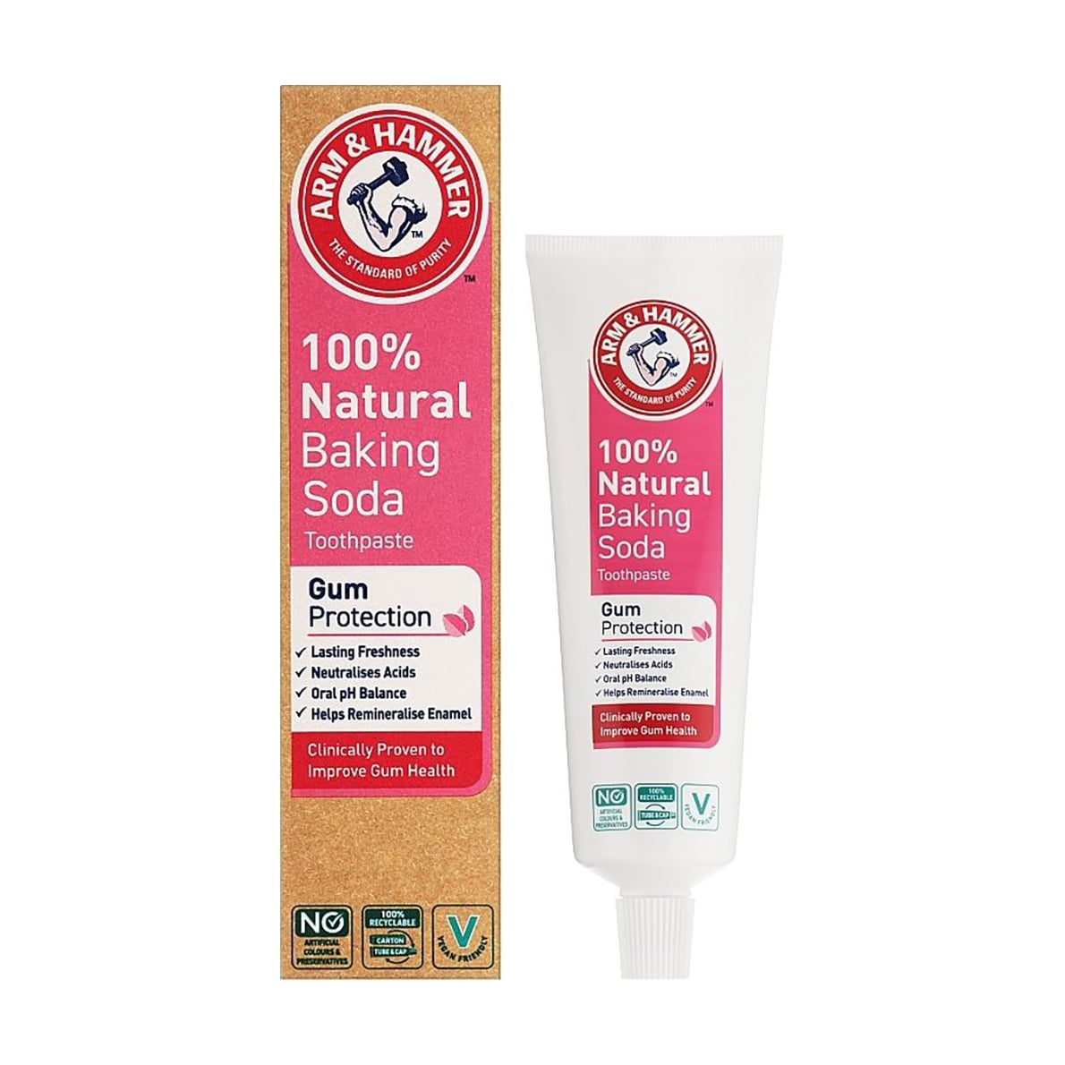Зубна паста Arm &amp; Hammer 100% Natural Baking Soda Gum Protection Toothpaste для захисту ясен, 75 мл